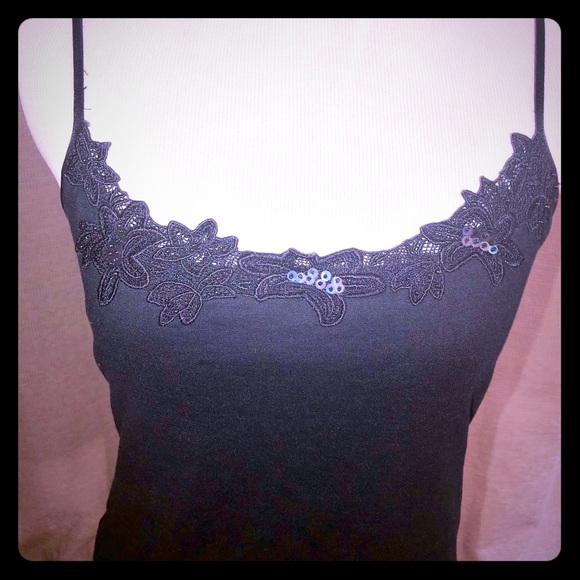 Tommy Bahama black embellished tank top - Picture 1 of 7
